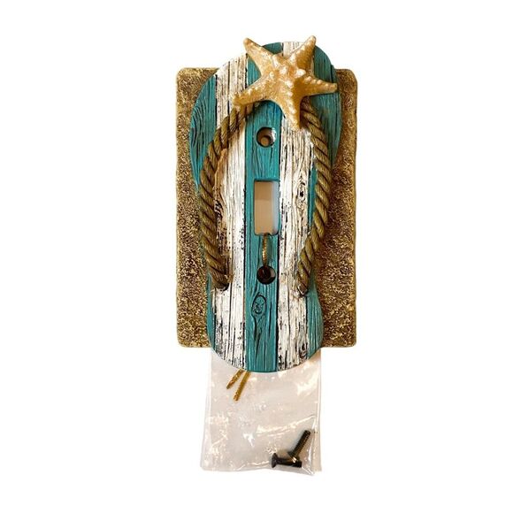 Home Tropical Ocean Theme Sandal Light Switch Shield Accessory - Picture 1 of 2